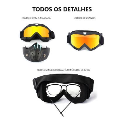 Imagem de Kit 2 Óculos Uv Jet Ski Snowboard Paintball Motocross Esqui