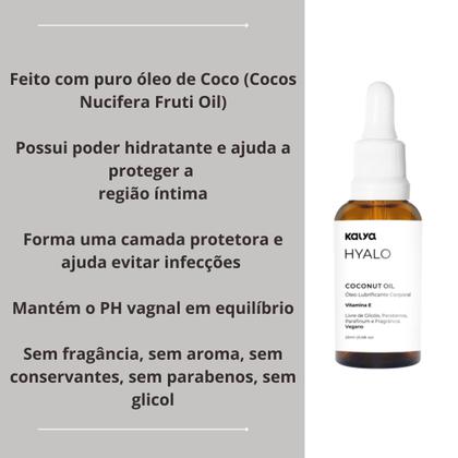 Imagem de Kit 2 Oleo De Coco Intimo Puro Hidratante Para Regiao Intima