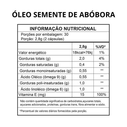 Imagem de Kit 2 Óleo de Semente de Abóbora 1000mg Com Vitamina E 60 Cápsulas Fitoprime