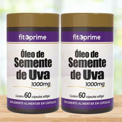 Imagem de Kit 2 Óleo de Semente de Uva 1000mg 60 cápsulas Fitoprime