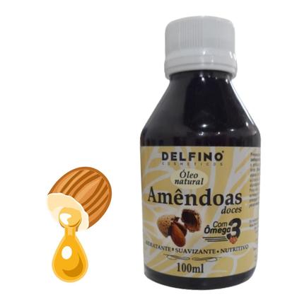 Imagem de Kit 2 Óleo Natural De Amêndoas Doces 100Ml - Delfino