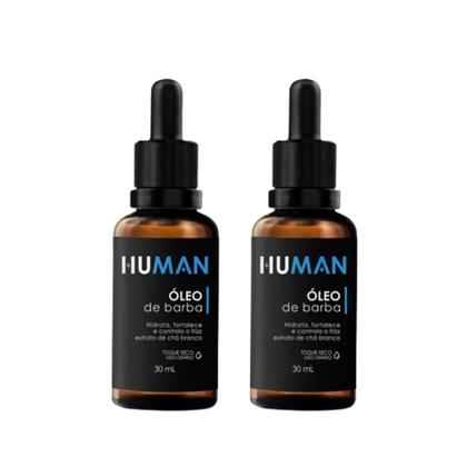 Imagem de Kit 2 Óleo para Barba Hidratante Fortalecedor Amacia Human 30ml