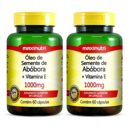 Imagem de Kit 2 Óleo Semente De Abóbora + Vitamina E 60 Cáps Maxinutri