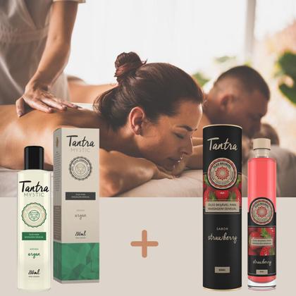 Imagem de Kit 2 Óleos de Massagem Tântrica com Pena Sensitivo