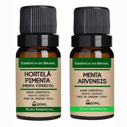 Imagem de Kit 2 Óleos Essenciais 20Ml Hortelã Pimenta + Menta Arvensis