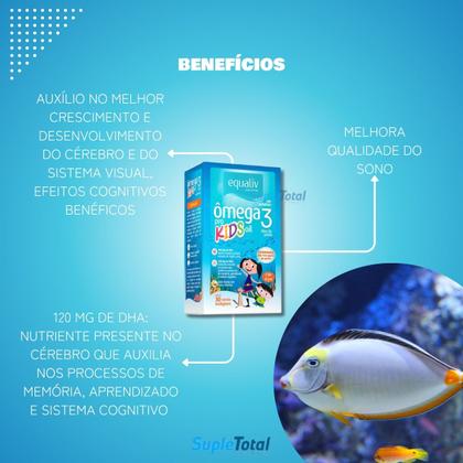 Imagem de Kit 2 Ômega 3 Pro Kids Concentrado Infantil Epa Dha Equaliv