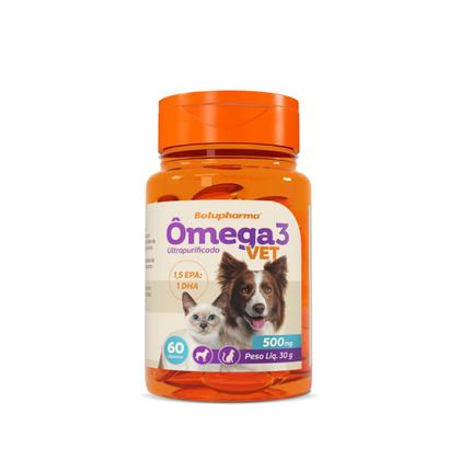 Imagem de Kit 2 Ômega 3 Vet Suplemento Botupharma  500mg 60 Cápsulas