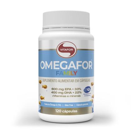 Imagem de Kit 2 Omegafor Family Ômega 3 Vitafor 120 Cápsulas