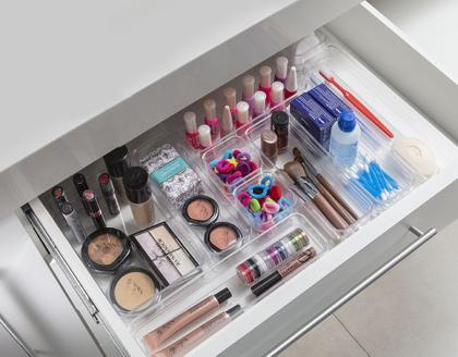 Imagem de Kit 2 Organizador de Gavetas  30x7,5x5,2Cm Transparente