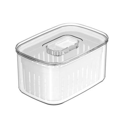 Imagem de Kit 2 Organizador De Geladeira Ou Clear Fresh 650ml Natural