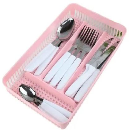 Imagem de Kit 2 Organizador De Talher Com 4 Divisórias Para Gaveta
