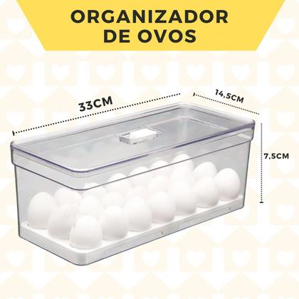 Imagem de Kit 2 Organizadores Com Tampa e Cesta Retangular Transparente