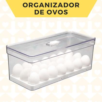 Imagem de Kit 2 Organizadores Com Tampa e Cesta Retangular Transparente