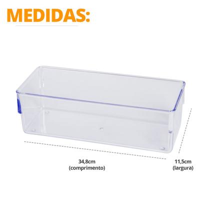 Imagem de Kit 2 Organizadores De Geladeira Modular Multiuso Gavetas Mesa