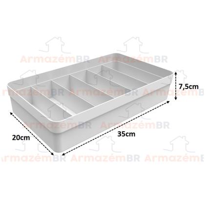 Imagem de Kit 2 Organizadores Gaveta Com Divisórias Multiuso Porta Utensílios Cozinha Banheiro Quarto - Ou