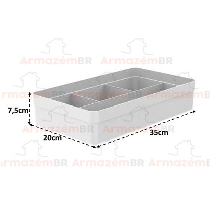 Imagem de Kit 2 Organizadores Gaveta Com Divisórias Multiuso Porta Utensílios Cozinha Banheiro Quarto - Ou