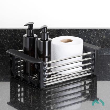 Imagem de Kit 2 Organizadores Multiuso Ajustavel Inox Metal Abre Fecha