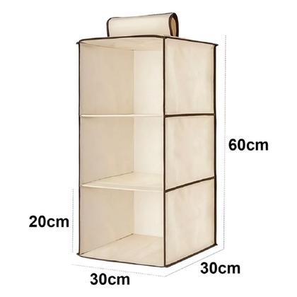 Imagem de Kit 2 Organizadores Suspensos Guarda Roupa 3 E 5 Prateleiras