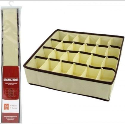 Imagem de Kit 2 Organizadores Tnt Colmeia Gaveta 24 Nichos Biquini Cueca Meia