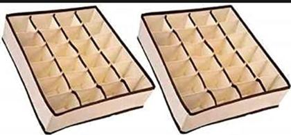 Imagem de Kit 2 Organizadores Tnt Colmeia Gaveta 24 Nichos Biquini Cueca Meia