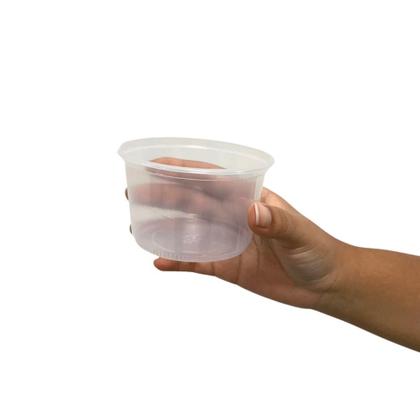 Imagem de Kit 2 Pacotes de Potes de 200ml P-13 Translúcido PS sem tampa Copaza com 50 unidades