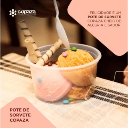 Imagem de Kit 2 Pacotes de Potes de 200ml P-13 Translúcido PS sem tampa Copaza com 50 unidades