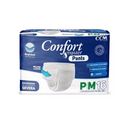 Imagem de KIT 2 Pacotes Fralda Descartável Geriátrica Confort Master Pants P/M 32und