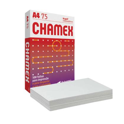 Imagem de Kit 2 Pacotes Papel Sulfite A4 Chamex 75g Com 500 Folhas