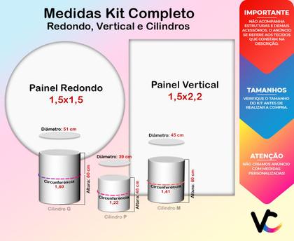 Imagem de Kit 2 Painéis De Festa + Trio De Capas Cilindro - Futebol Copa Do Mundo Bola 002