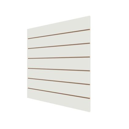 Imagem de Kit 2 Painel Canaletado Branco Mdf Para Loja 0,90x0,90m + 20 Ganchos Branco de 15cm