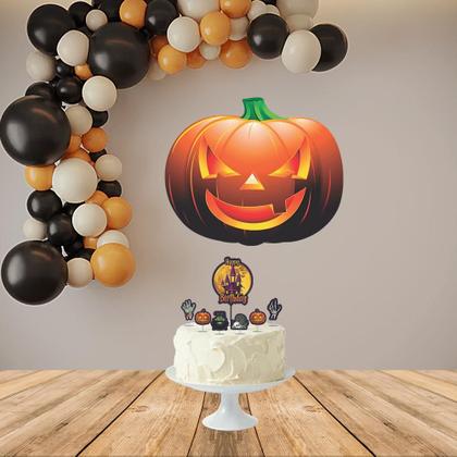 Imagem de Kit 2 Painel Decorativo Halloween Abobora Festa Escola Bruxa