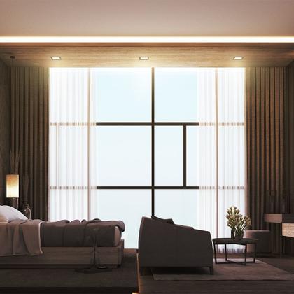 Kit 2 Painel LED 18W LYS Quadrado Embutir Preto - TASCHIBRA Imagem de Kit 2 Painel LED 18W LYS Quadrado Embutir Preto