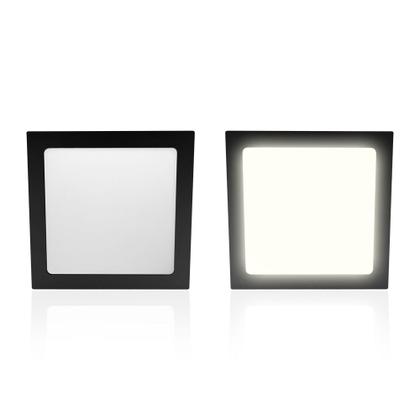 Kit 2 Painel LED 18W LYS Quadrado Embutir Preto - TASCHIBRA Imagem de Kit 2 Painel LED 18W LYS Quadrado Embutir Preto