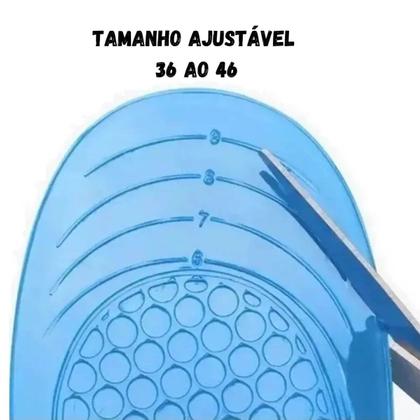 Imagem de Kit 2 Palmilha Silicone Gel Ortopédica Anti Impacto Pés Calcanhar Calcanheira Esporão Tendão de Aquiles