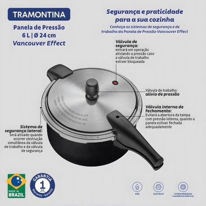 Imagem de KIT 2 panelas de pressão TRAMONTINA 4.5l e 6l ORIGINAL