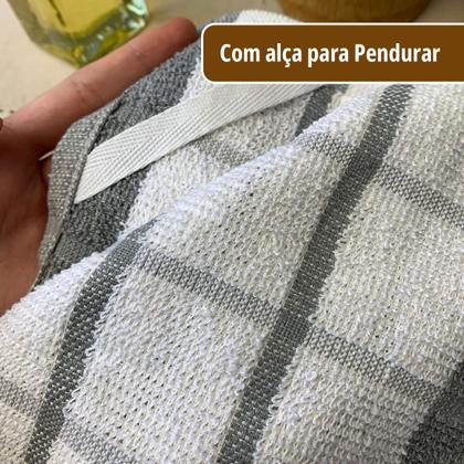 Imagem de Kit 2 Pano de Prato Copa Cozinha Absorvente Atoalhado Qua Cz