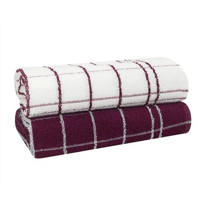Imagem de Kit 2 Panos de Copa Chef TEKA 70 x 45 cm 100% Algodão Roxo