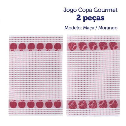 Imagem de Kit 2 Panos de Copa Felpudo Teka Gourmet - Maça e Morango