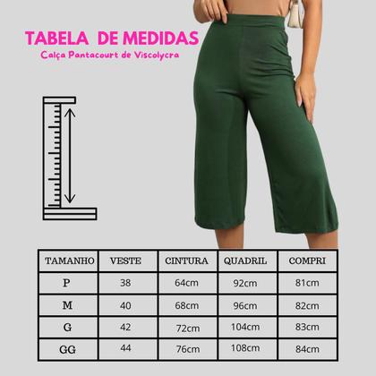 Imagem de Kit 2 Pantacourt de Malha Moda Feminina