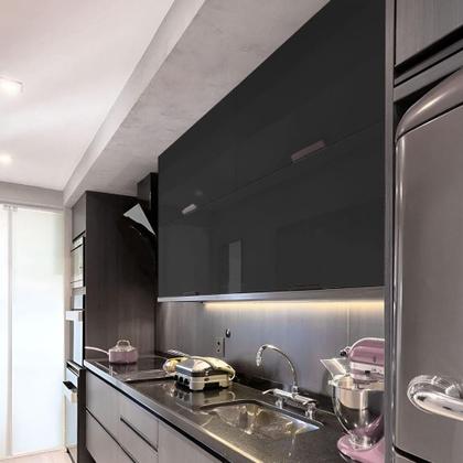 Imagem de Kit 2 Papel Adesivo de Vinil Preto Lavavel Laca Alto Brilho 10M