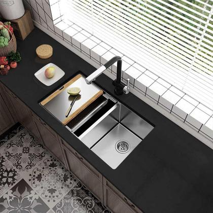 Imagem de Kit 2 Papel de Parede Adesivo Lavavel Laca Super Brilho e Alta Temperatura Preto