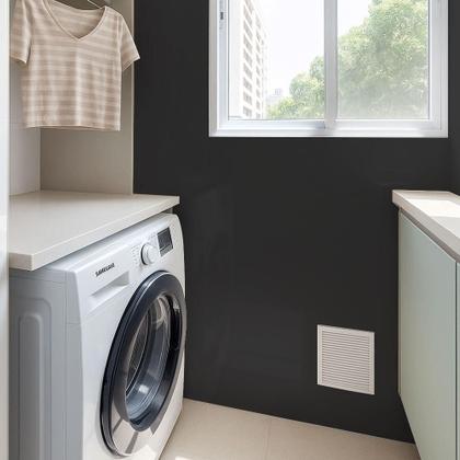 Imagem de Kit 2 Papel de Parede Adesivo Lavavel Laca Super Brilho e Alta Temperatura Preto