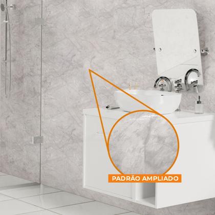 Imagem de Kit 2 Papel de Parede Adesivo Lavavel Pedra Marmore Cinza Claro 10M