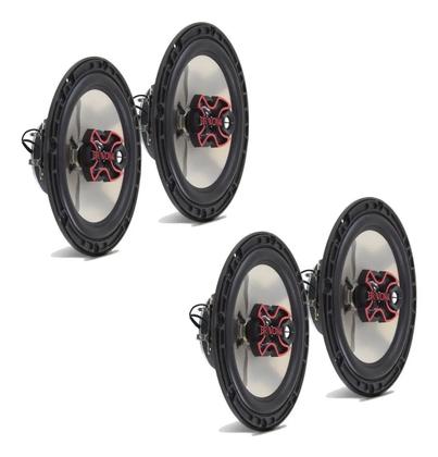 Imagem de Kit 2 Pares Auto Alto Falantes Automotivo 6 Polegadas Triaxial B3x60x 200W Som Carro Bravox