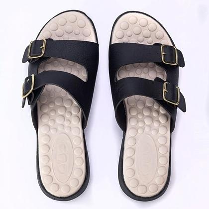Imagem de Kit 2 Pares Chinelo Ortopédico  Fivela Macio Massageador