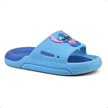 Imagem de Kit 2 Pares Chinelo Slide Bicolor E Slide Nuvem Stitch Menino Menina Novidade