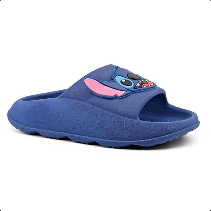Imagem de Kit 2 Pares Chinelo Slide Bicolor E Slide Nuvem Stitch Menino Menina Novidade