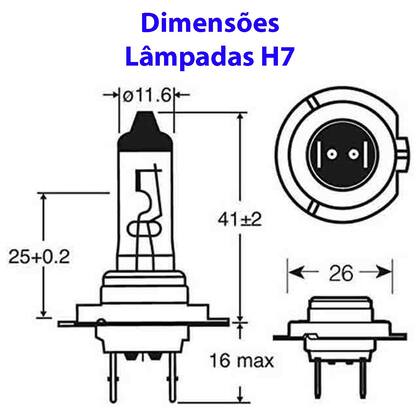 Imagem de kit 2 pares de lâmpadas super brancas H7 e HB4 8500k + par w5w brinde
