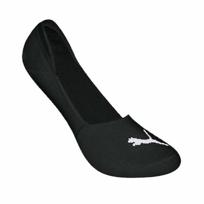 Imagem de Kit 2 Pares de Meia Puma Sapatilha Invisível Feminina - Branco e Preto