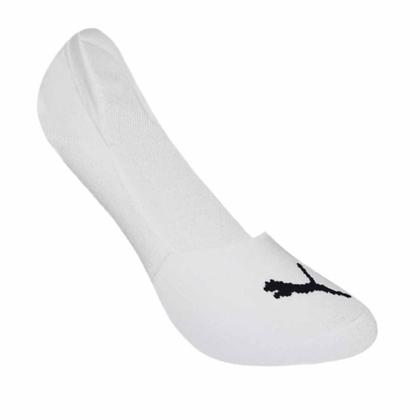 Imagem de Kit 2 Pares de Meia Puma Sapatilha Invisível Feminina - Branco e Preto